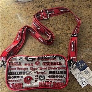 NWT GEORGIA STADIUM APPROVED CROSS BODY CLEAR BAG W/ REMOVABLE ADJUSTABLE STRAP